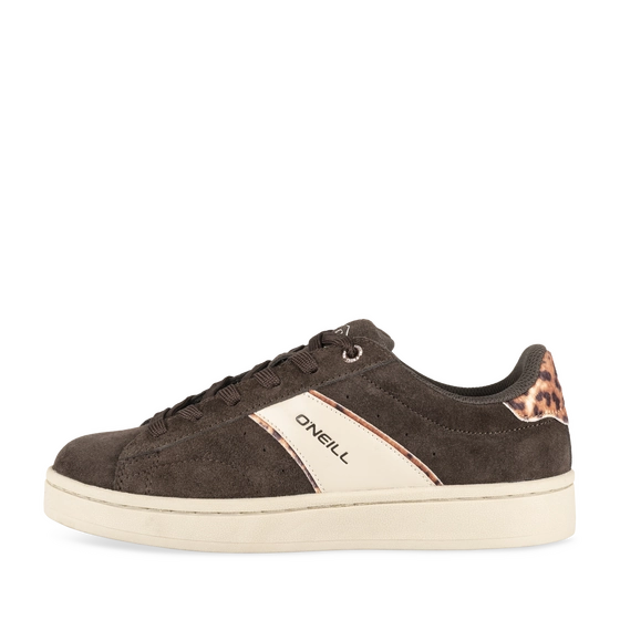 Sneakers KASTANJEBRUIN/LUIPAARDPRINT Dames