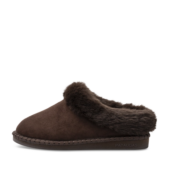 Pantoffels_avec_talon KASTANJEBRUIN Dames