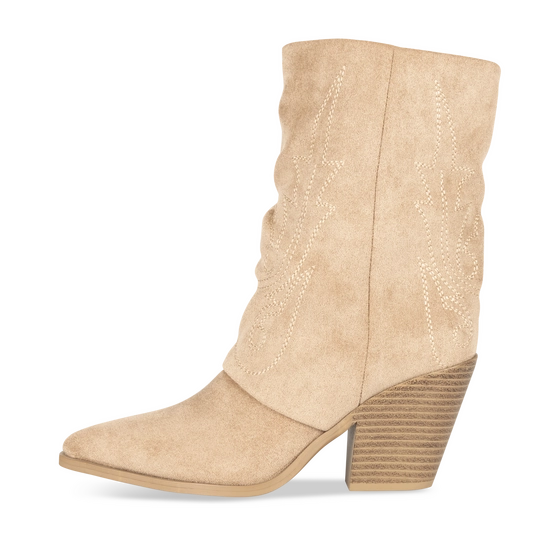 Enkellaarsjes BEIGE Dames