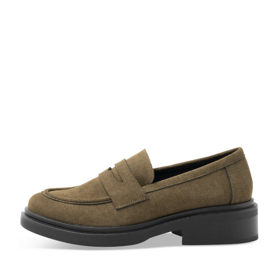 Mocassins_avec_talon KAKI Dames