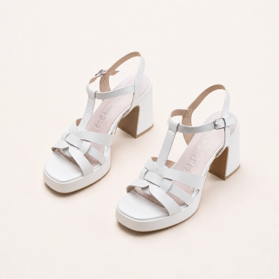 Sandalen_avec_talon WIT Dames