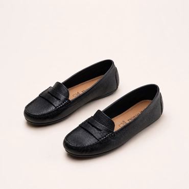 Mocassins_avec_talon ZWART Dames