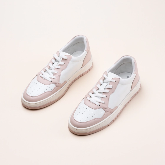 Baskets BLANC/ROSE Femme