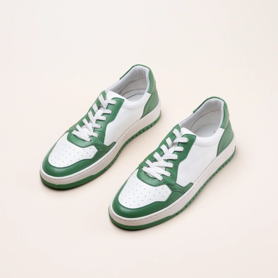 Baskets BLANC/VERT Femme