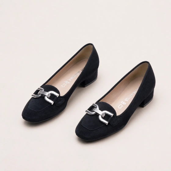 Mocassins_avec_talon ZWART Dames