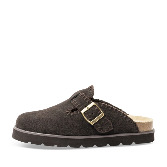 Slippers_avec_talon KASTANJEBRUIN Dames