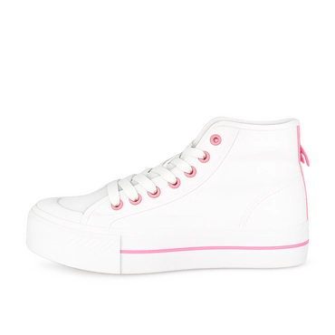 Baskets BLANC/ROSE Femme