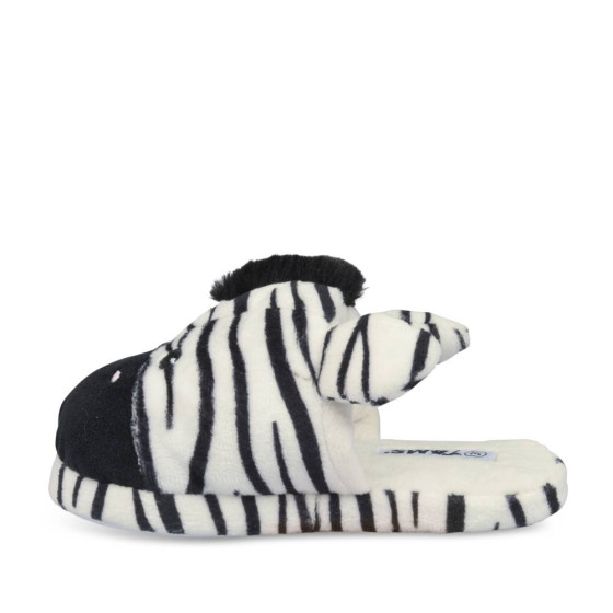 Pantoffels zebra WIT TAMS