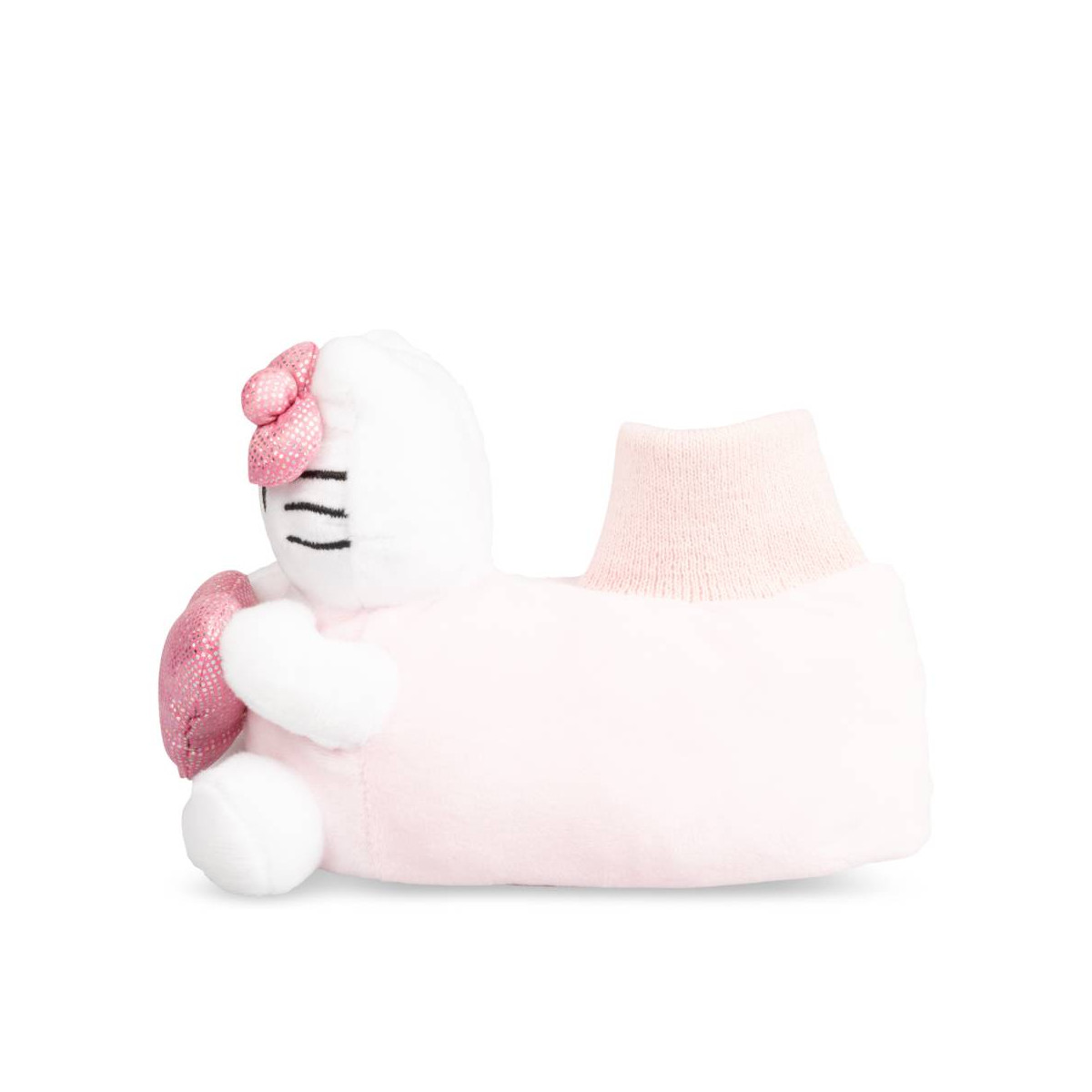 Chaussons peluche ROSE HELLO KITTY