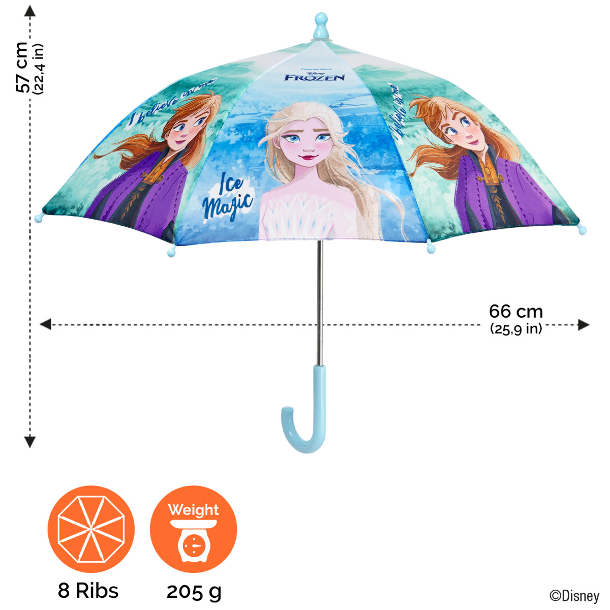 smaak Hou op Reis Paraplu MULTICOLOR FROZEN