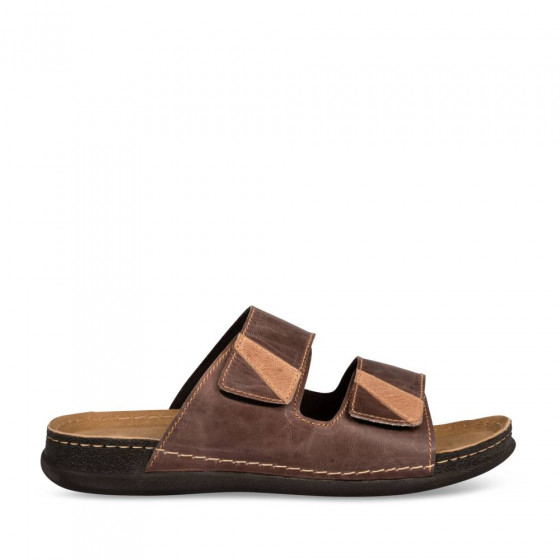 Mules MARRON NEOSOFT RELAX CUIR