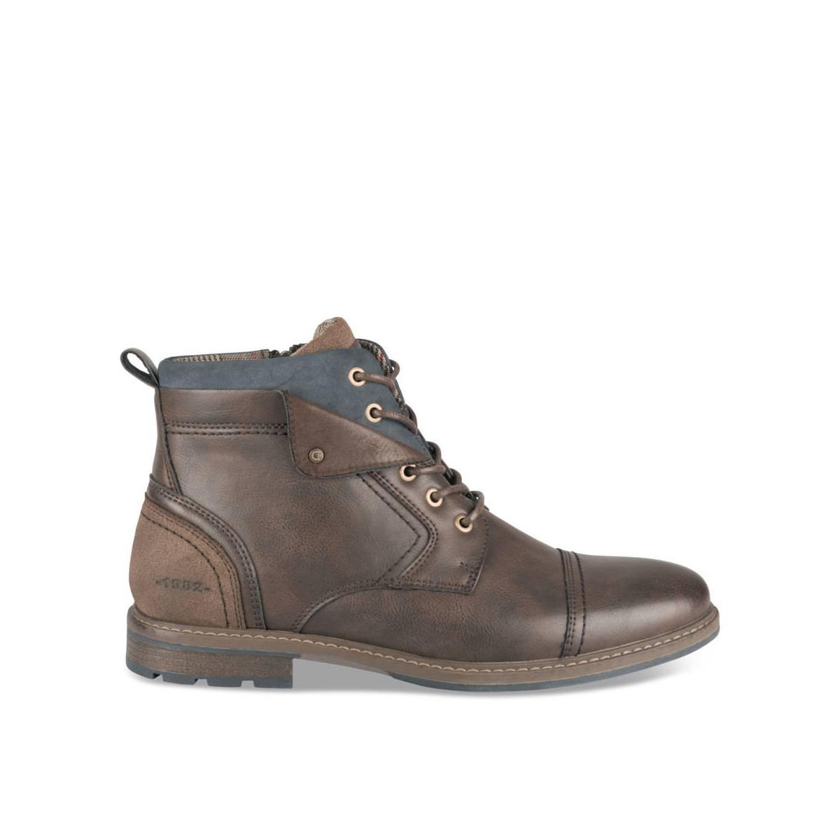 Bottines Rangers MARRON Homme Lacets DENIM SIDE