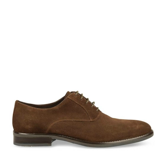 Derbies KASTANJEBRUIN B-BLAKE CUIR