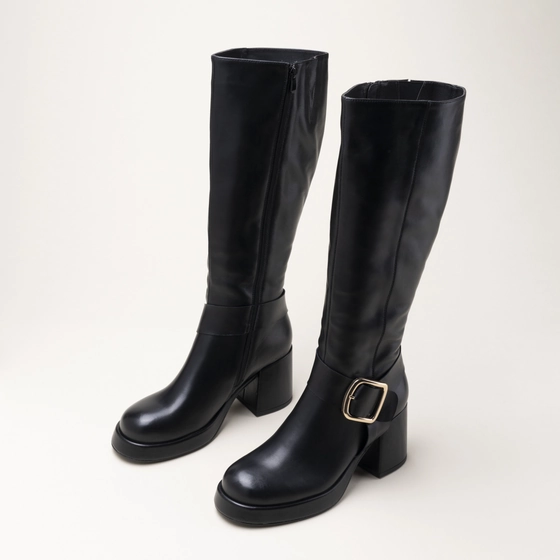 Laarzen_avec_talon ZWART Dames