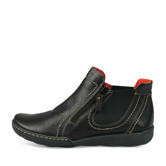 Enkellaarzen ZWART NEOSOFT DAMES LEER