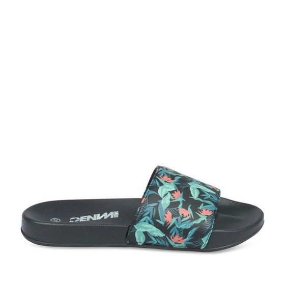 Slippers ZWART DENIM SIDE JUNIOR