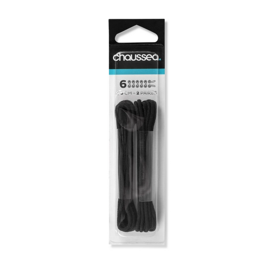 Lacets ronds 90 cm noirs CHAUSSEA
