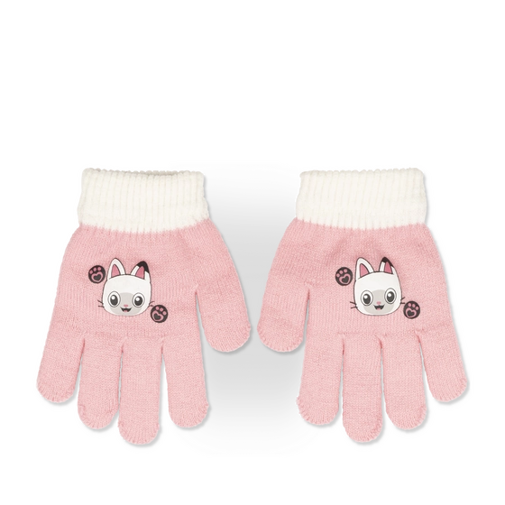Gants BLANC/ROSE Fille