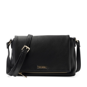 Sac à main en cuir noir SAN MARINA