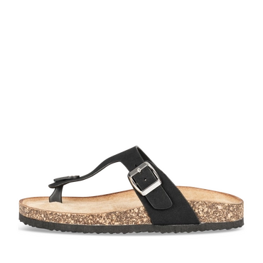 Teenslippers_avec_talon ZWART Dames