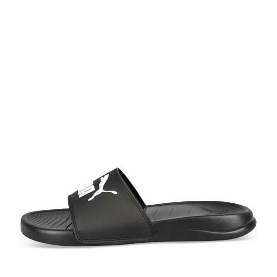 Badslippers_avec_talon ZWART/WIT Dames