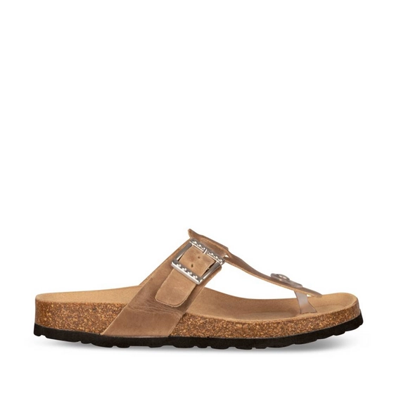 Teenslippers_avec_talon BEIGE Dames