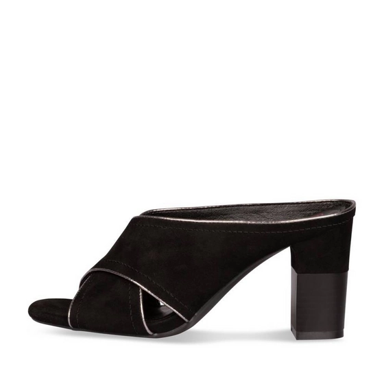 Slippers_avec_talon ZWART Dames