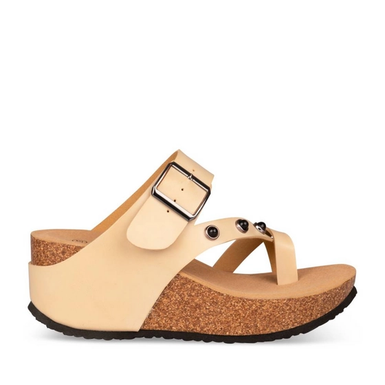 Slippers_avec_talon BEIGE / BRUIN Dames
