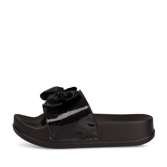 Badslippers_avec_talon ZWART Dames