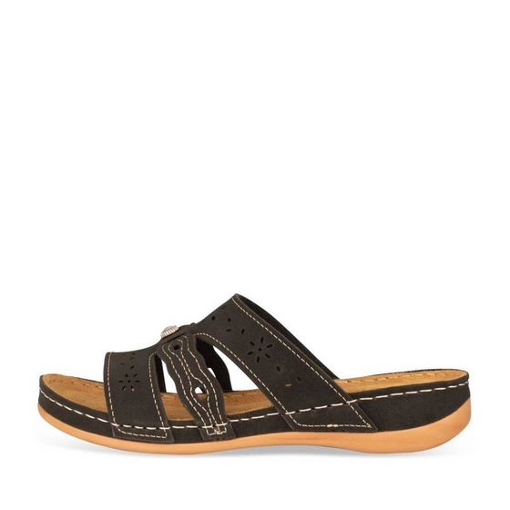 Slippers_avec_talon ZWART Dames