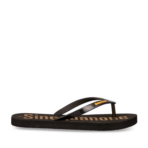 Teenslippers_avec_talon ZWART Dames