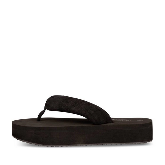 Teenslippers_avec_talon ZWART Dames