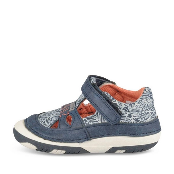 Baskets MARINE/ORANGE Garçon