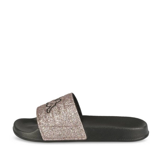 Claquettes NOIR/ROSE Femme