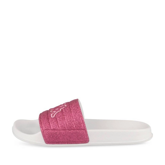 Badslippers_avec_talon WIT/ROZE Dames