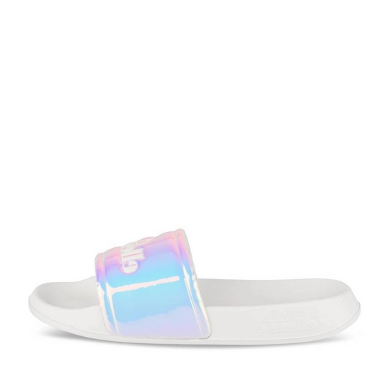Claquettes BLANC/ARGENT Femme