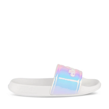 Badslippers WIT/ZILVER Meisjes