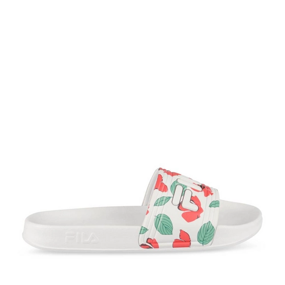 Badslippers_avec_talon WIT/ROOD Dames