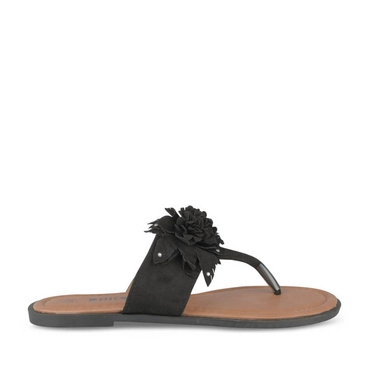 Teenslippers_avec_talon ZWART Dames