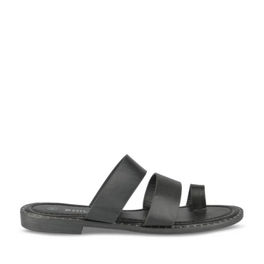 Teenslippers_avec_talon ZWART Dames