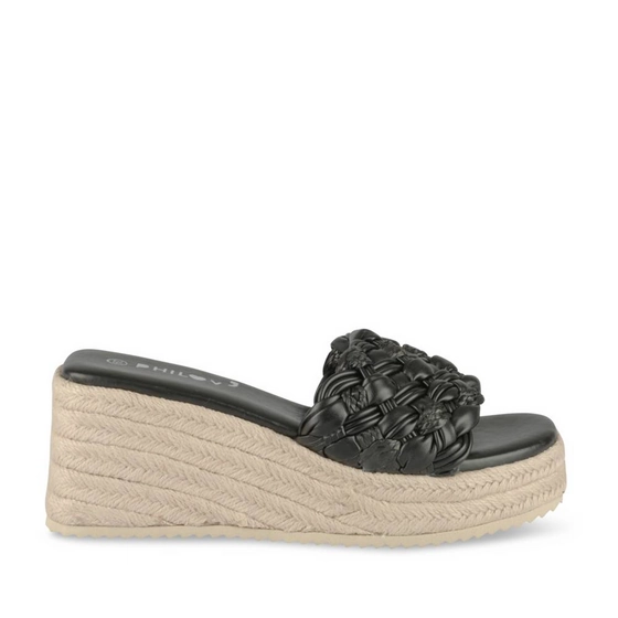 Slippers_avec_talon ZWART Dames