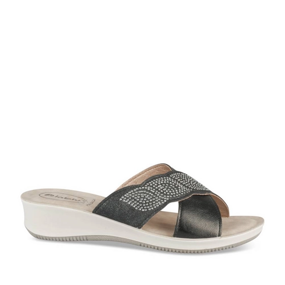 Slippers_avec_talon ZWART Dames
