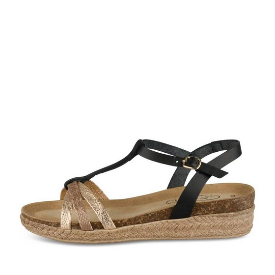 Sandalen_avec_talon ZWART/GOUD Dames
