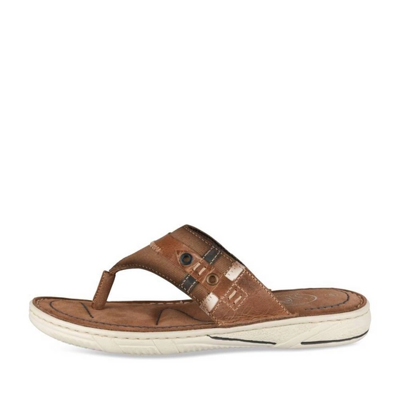 Teenslippers KASTANJEBRUIN Heren