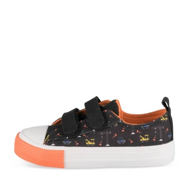 Baskets NOIR/ORANGE Garçon