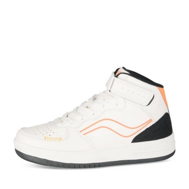 Baskets BLANC/ORANGE Garçon