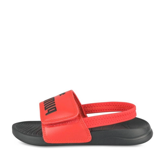 Badslippers ROOD/ZWART Jongen