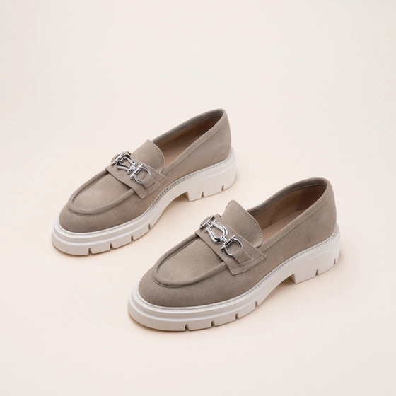 Mocassins_avec_talon TAUPE Dames