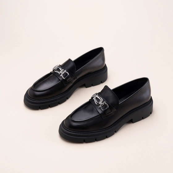 Mocassins_avec_talon ZWART Dames