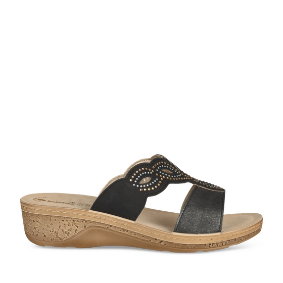 Slippers_avec_talon ZWART Dames